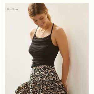 NWT Anthropologie Ruched Cowl Neck Tank